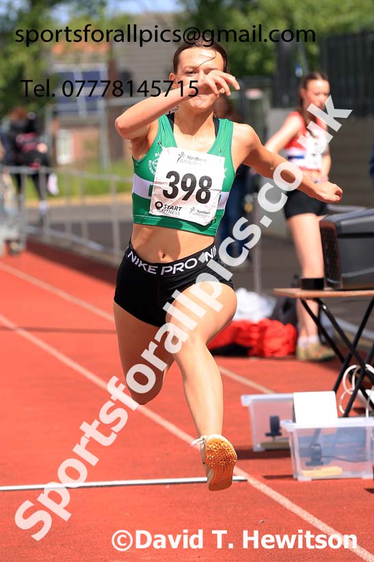 Womens Under-20s triple jump, 2024 Northern Senior and Under-20s Track and Field Champs, Middlesbrough.  Photo: David T. Hewitson/Sports for All Pics